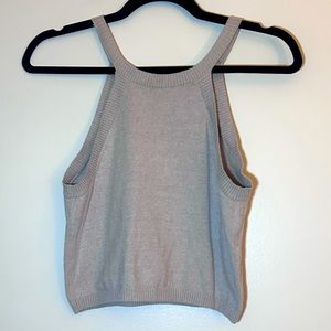 Tan knit crop top from Forever 21